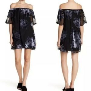 As U Wish Off the Shoulder Burnout Mini Dress M